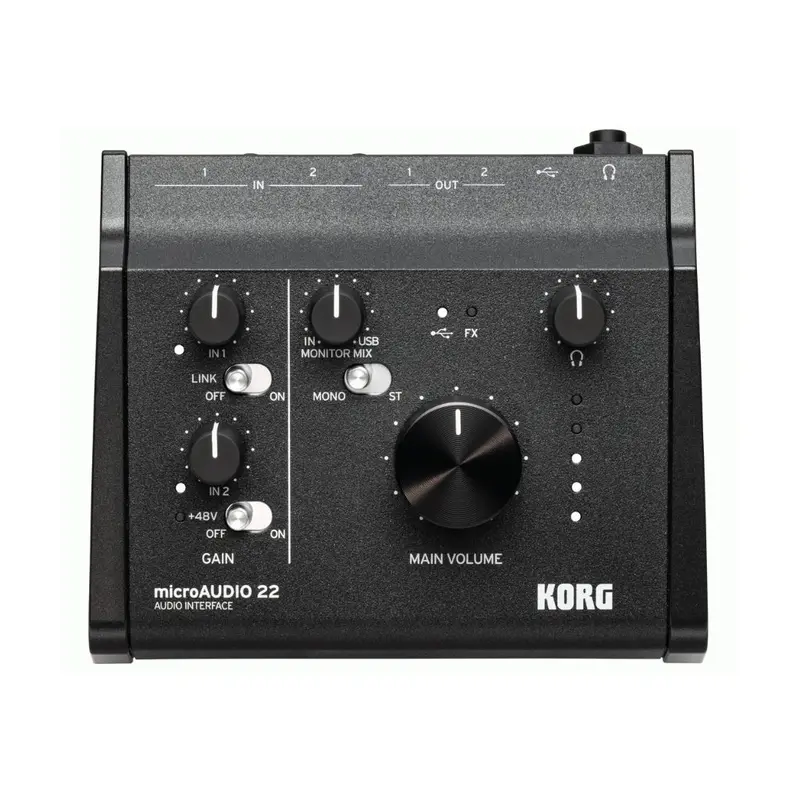 Korg Microaudio 22 Usb Audio Interface – 2-In/2-Out, 24-Bit/96Khz 1