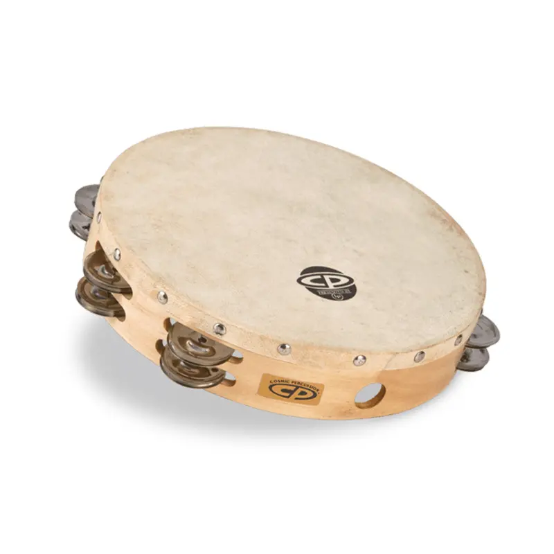 Lp Cp 10" Headed Double-Row Tambourine – Tunable Drumhead + Jingles 1