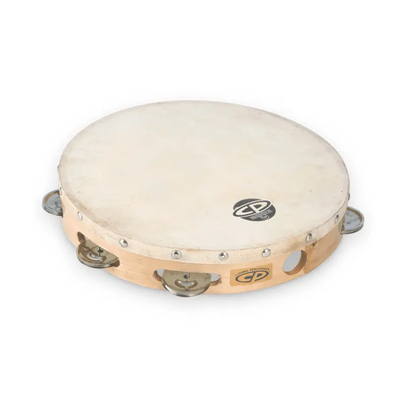 Lp Cp 10" Headed Single-Row Tambourine – Tunable Surface With Minimalist Jingle Layout 1
