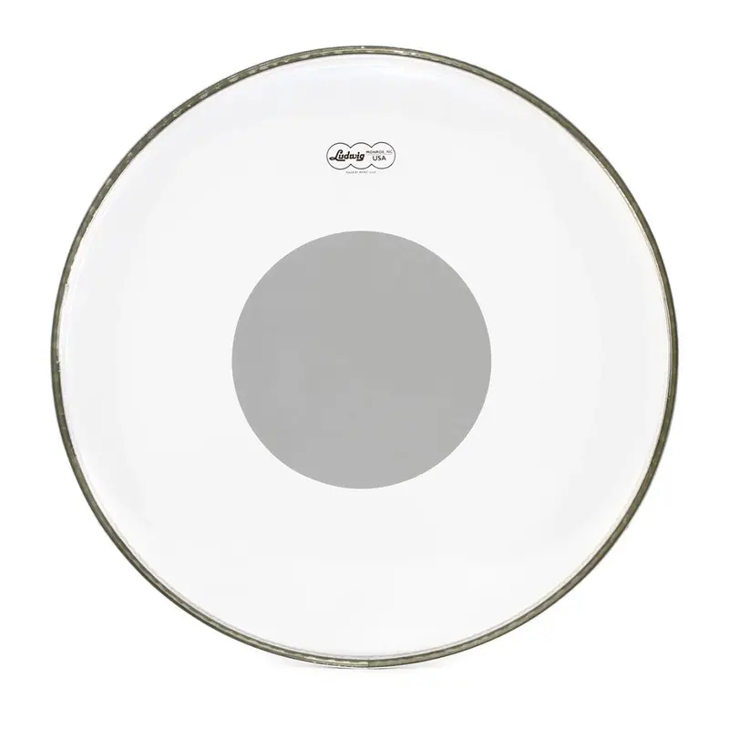 Ludwig 20" Powerstroke 3 Clear Bass Drum Head With Silver Dot 1