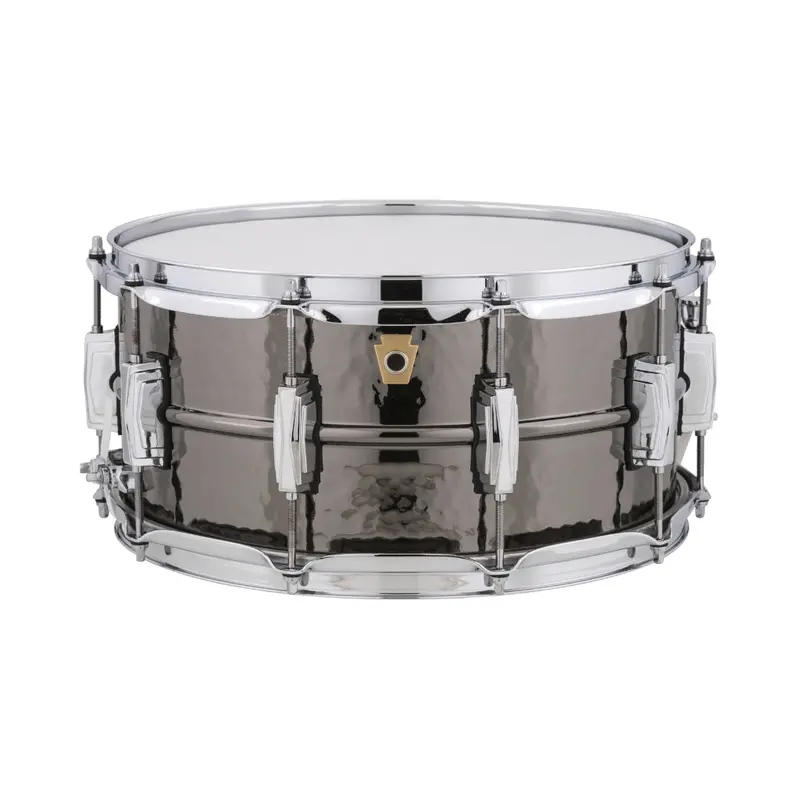 Ludwig Black Beauty Hammered Brass Snare Drum – 14" X 6.5", Black Nickel Hardware 1