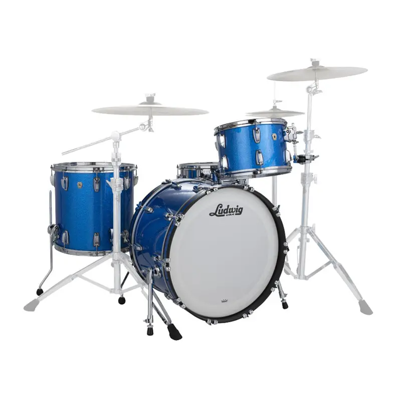 Ludwig Classic Maple Blue Sparkle Shell Pack – 22" Fab 3-Piece 1