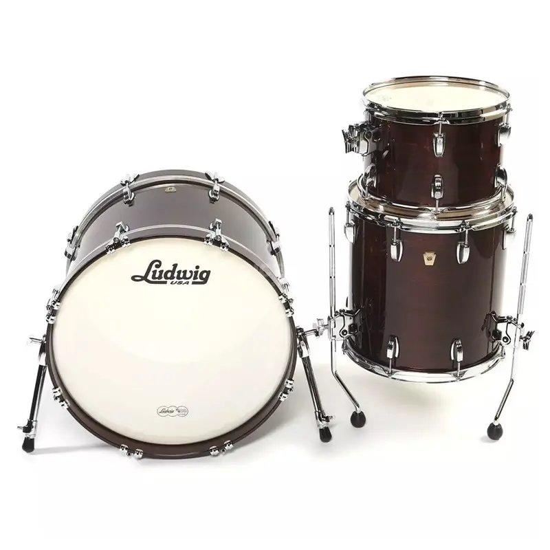 Ludwig Classic Maple Mahogany Stain Downbeat Shell Pack – 20" 3-Piece 1