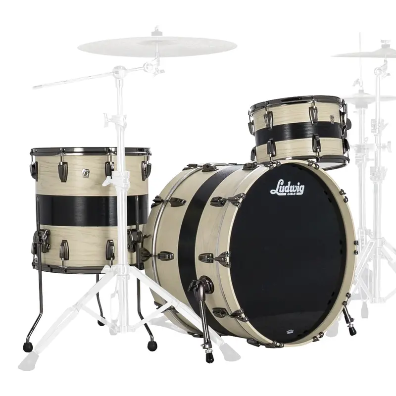 Ludwig Classic Oak Pro Beat Shell Pack – 24" The Bandit Configuration 1
