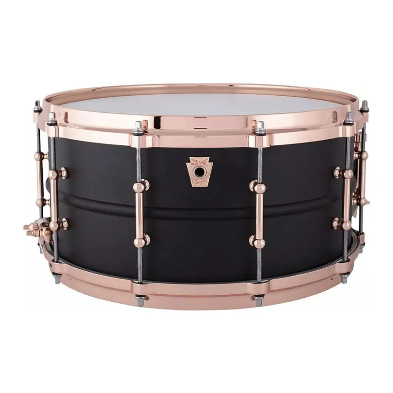 Ludwig Custom Black Beauty Hot Rod Snare Drum – 14" X 6.5", Matte Black With Copper Hardware 1
