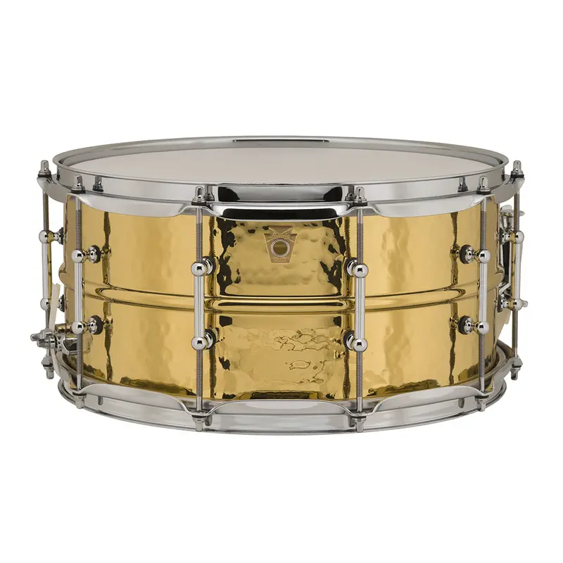 Ludwig Hammered Brass Snare Drum – 14" X 6.5", Tube Lug Design 1