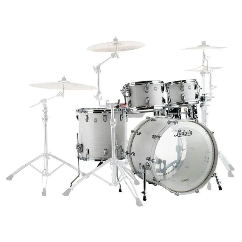Ludwig Keystone X Fab 22" 4-Piece Shell Pack – Snow White 1