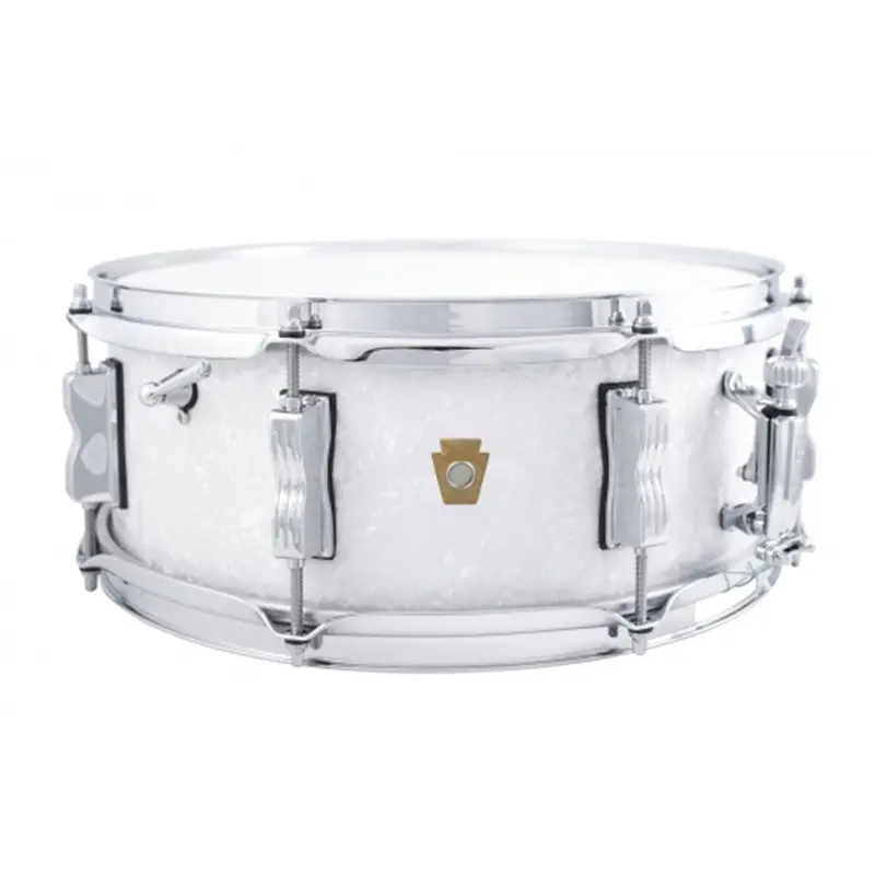 Ludwig Legacy Mahogany Jazz Fest Snare Drum – 14" × 5.5", White Marine Pearl 1
