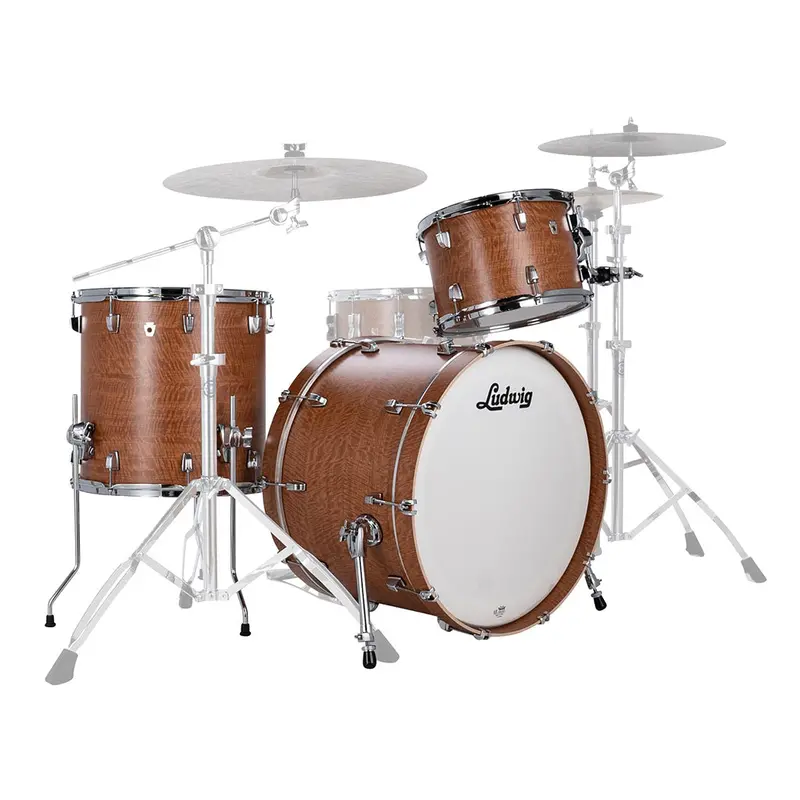 Ludwig Neusonic Satin Wood 22-Inch 3-Piece Shell Pack 1