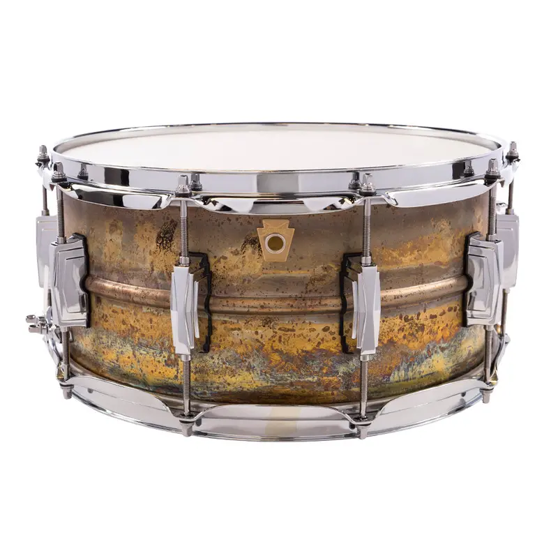 Ludwig Raw Brass Phonic Snare Drum – 14"X6.5" Unlacquered Warmth 1