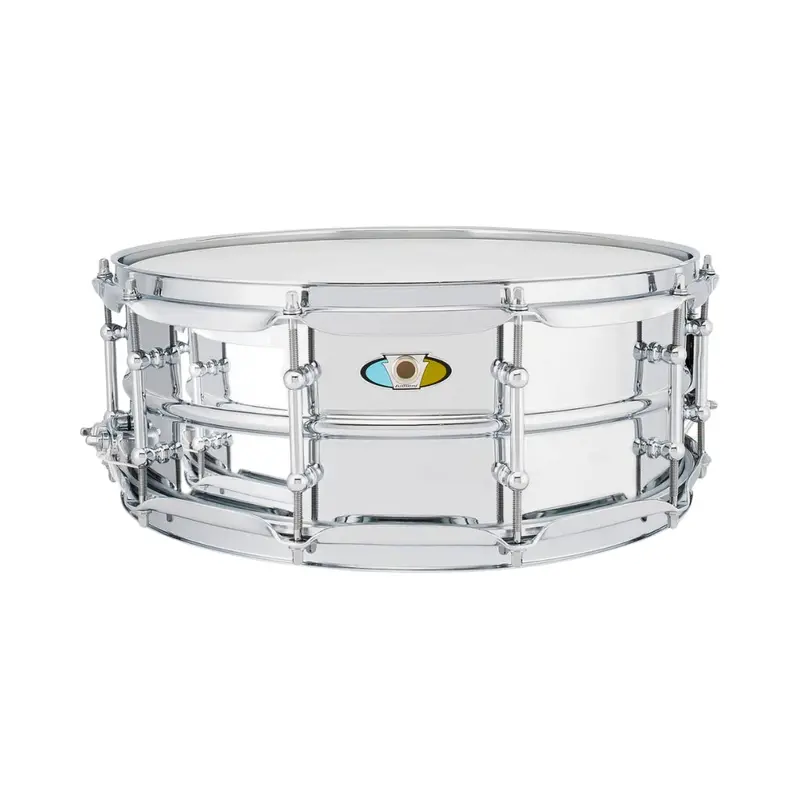 Ludwig Supralite Steel Snare Drum – 5.5" × 14", P88I Throw-Off 1