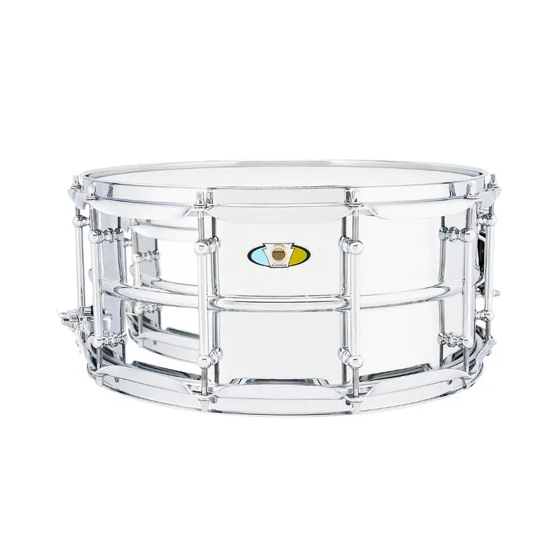 Ludwig Supralite Steel Snare Drum – 6.5" × 14", P88I Throw-Off 1