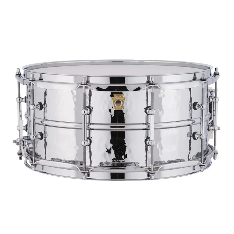 Ludwig Supraphonic Snare Drum – 14" X 6.5", Hammered Brass With Tube Lugs 1