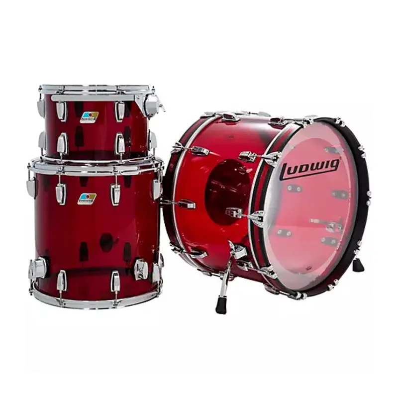 Ludwig Vistalite 50Th Anniversary Drum Kit – 3-Piece Fiberglass Shell Pack In Red 1