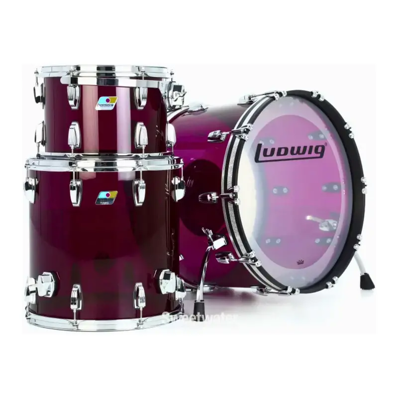 Ludwig Vistalite Limited Edition 3-Piece Fab Shell Pack In Purple 1