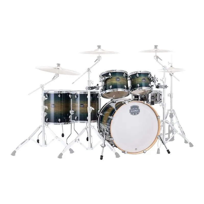 Mapex Armory 6-Piece Shell Pack – Rainforest Burst Lacquer Finish 1