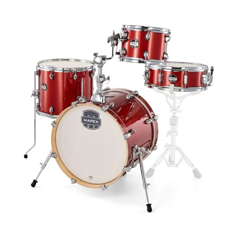 Mapex Mars Birch 4-Piece Bop Drum Shell Pack – Blood Orange Sparkle Finish 1