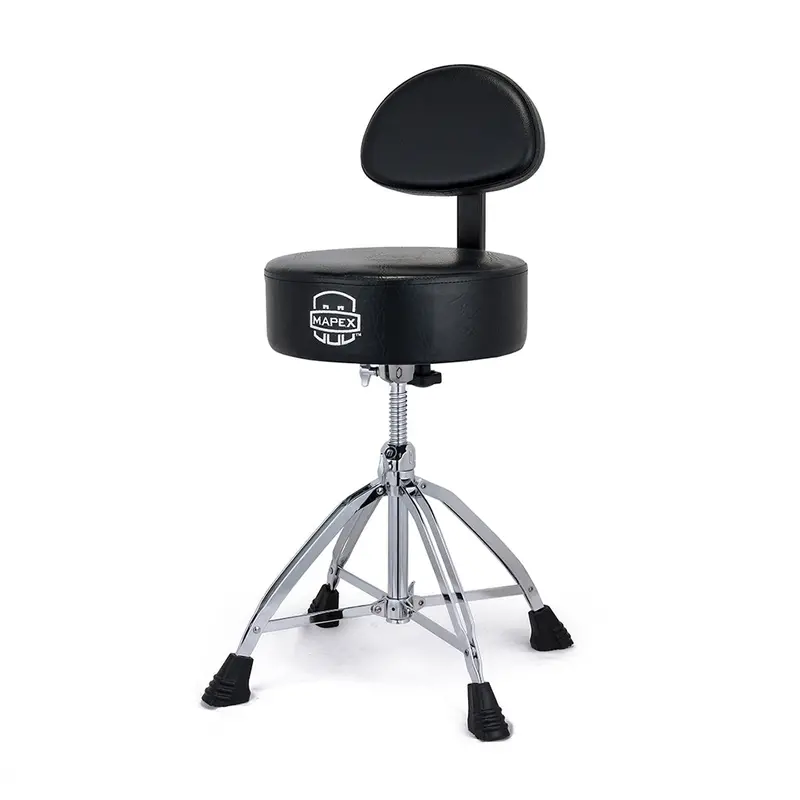 Mapex Round-Seat Drum Throne With Ergonomic Back Support 1