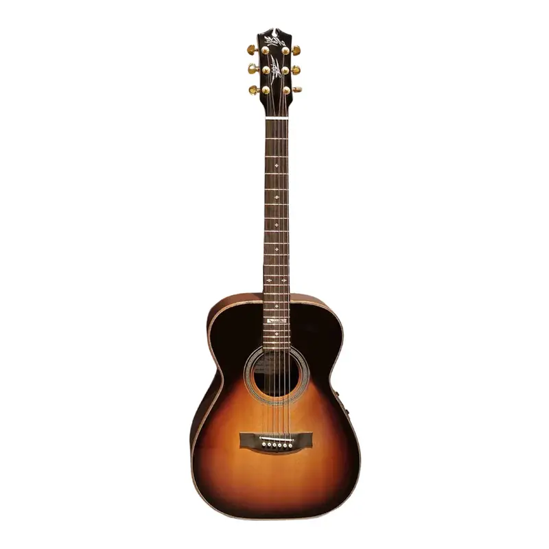 Maton Em100 Messiah Series Left-Handed Acoustic-Electric Guitar – Tobacco Sunburst Finish 2