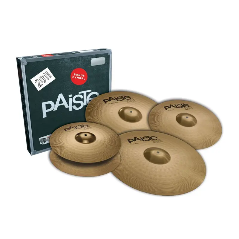 Paiste 201 Bronze Cymbal Set – 14" Hi-Hats, 18" Crash, 20" Ride + Bonus 16" Crash 1
