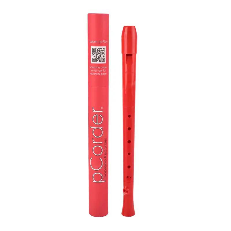 Pcorder Red Plastic Soprano Recorder – Warm, Rich Tone 1