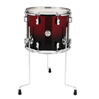 Pdp 14" X 12" Floor Tom – Red-To-Black Fade Finish 1