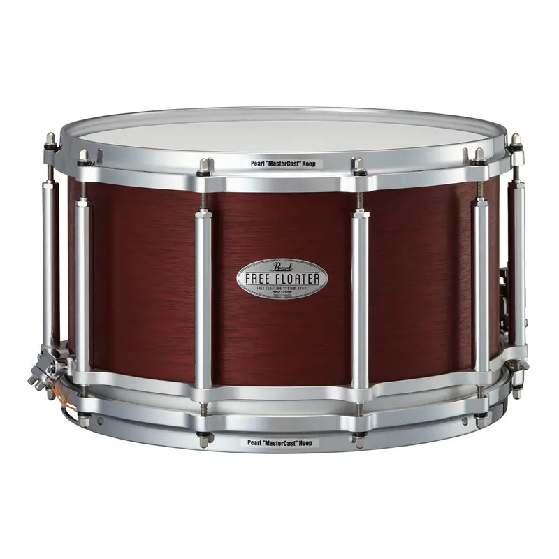Pearl African Mahogany 14X8-Inch Free Floater Snare Drum 1