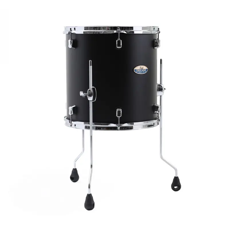 Pearl Decade Maple 14X14 Inch Floor Tom In Satin Slate Black 1