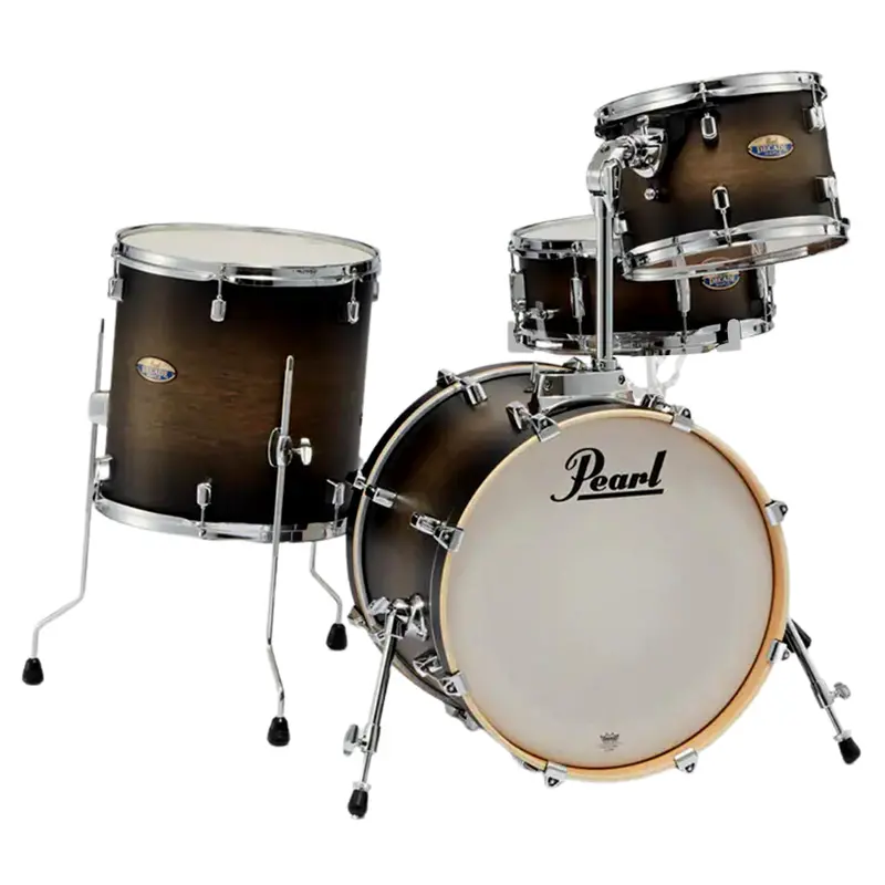 Pearl Decade Maple 4-Piece Bop Drum Shell Pack — Satin Black Burst 1