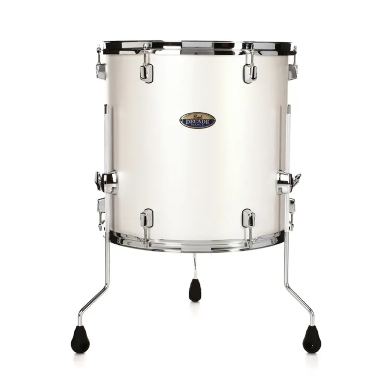 Pearl Decade Maple Floor Tom – 16X16", White Satin Pearl 1