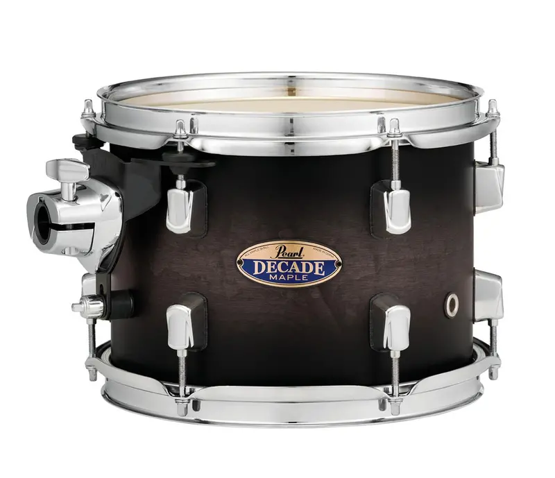 Pearl Decade Maple Tom Drum – 12" X 8", Satin Black Burst Finish 1