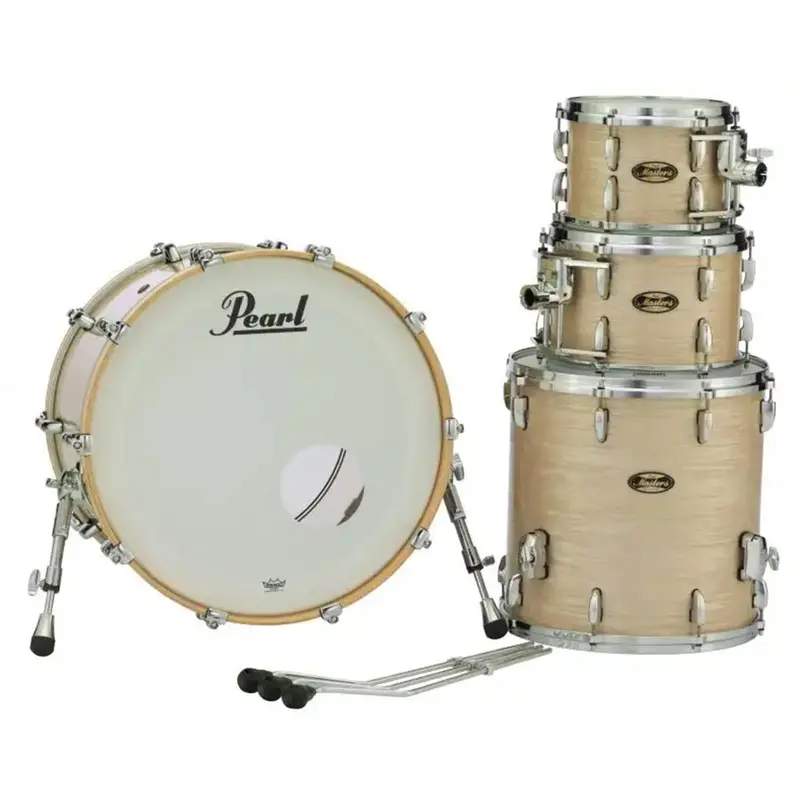 Pearl Masters Maple & Gum Shell Pack – 4-Piece, Platinum Gold Oyster Finish 1