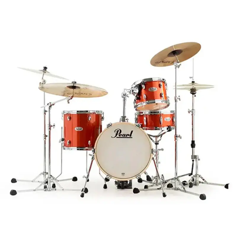 Pearl Midtown 4-Piece Drum Set With Hardware – Orange Crush Finish 1