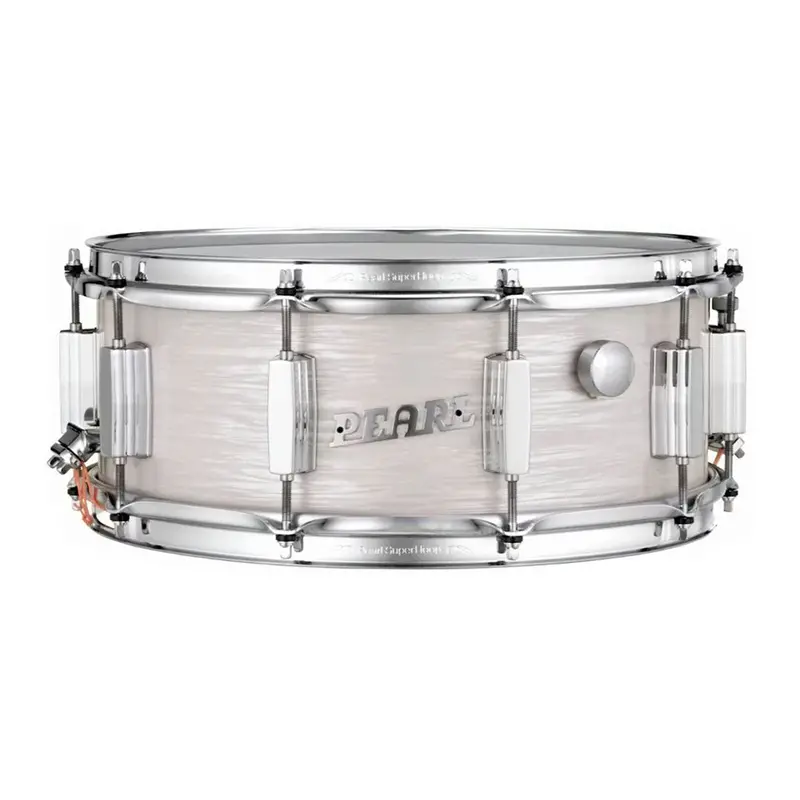 Pearl President Series 14" × 5.5" Phenolic Snare Drum – Oyster White 1