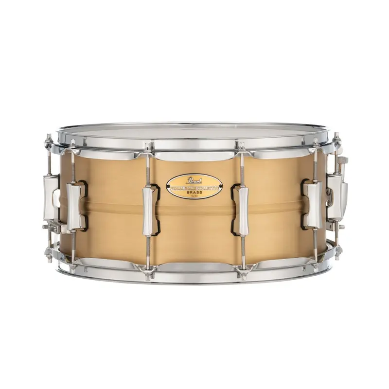 Pearl Primal Collective Snare Drum – 6.5" X 14", Brushed Brass Construction 1