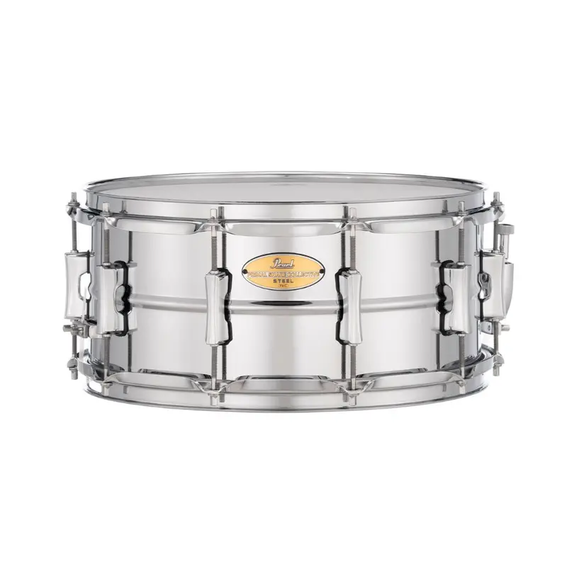 Pearl Primal Collective Snare Drum – 6.5" X 14", Brushed Steel Shell 1