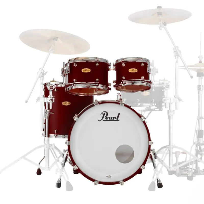 Pearl Reference One 22-Inch 4-Piece Drum Shell Pack – Deep Red Burst (R2 Pipe Mounting) 1