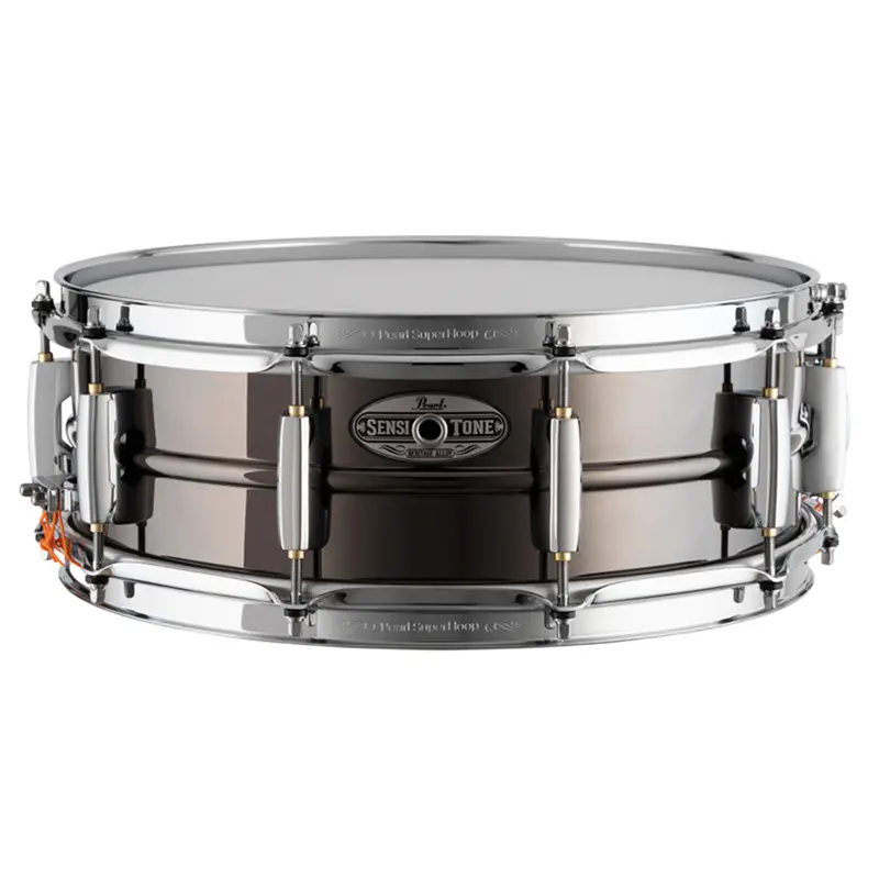 Pearl Sensitone Heritage Alloy 14" × 5" Snare Drum – Black Nickel Over Brass 1