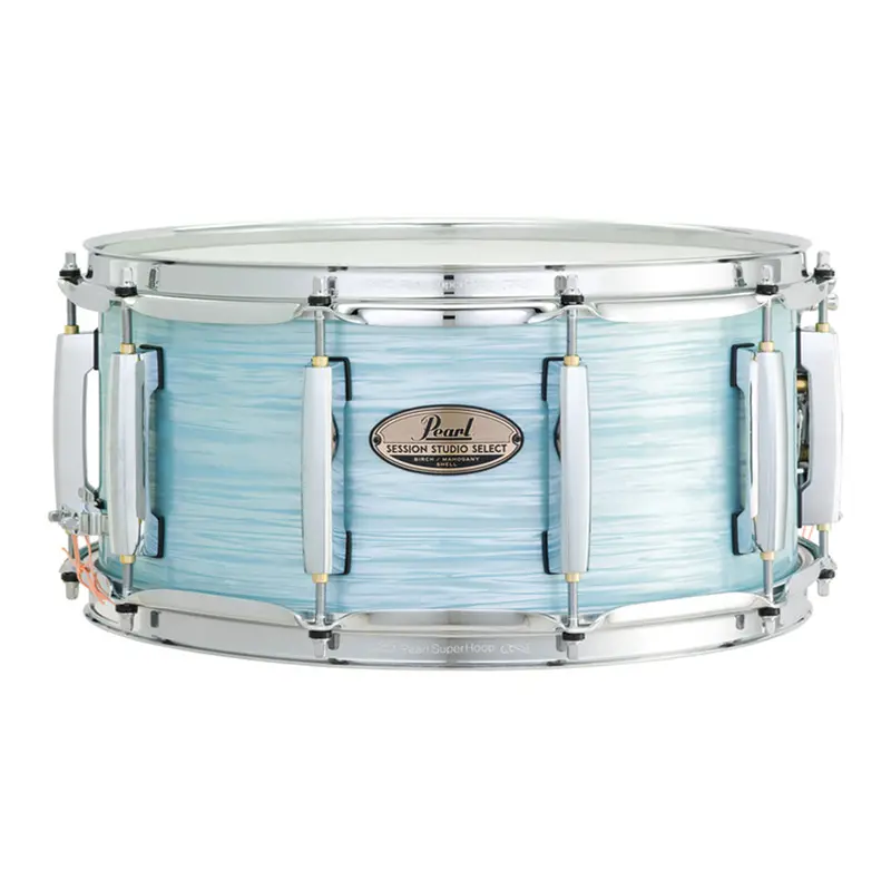 Pearl Session Studio Select Snare Drum – 14" X 6.5", Ice Blue Oyster Finish 1