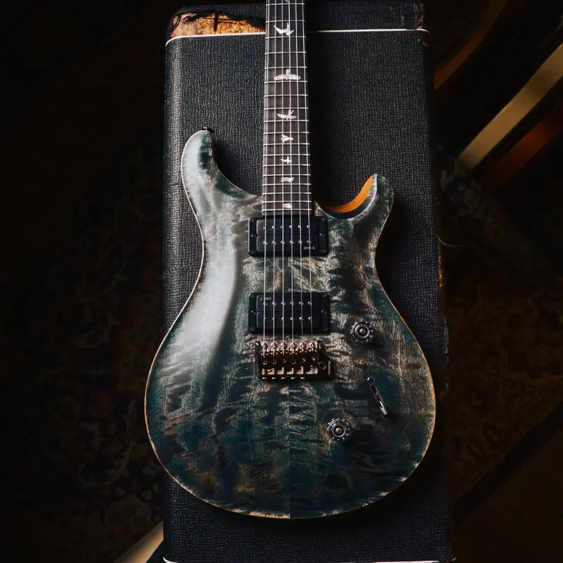 Prs 40Th Anniversary Custom 24 Electric Guitar – Faded Whale Blue Satin Limited Edition 1