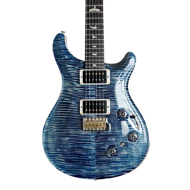 Prs Custom 24 Piezo Electric Guitar – Faded Whale Blue With Flame Maple Top 1