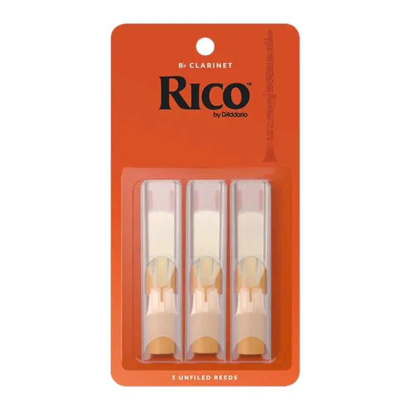Rico D'Addario B♭ Clarinet Reeds – 3.0 Strength (3-Pack) 1