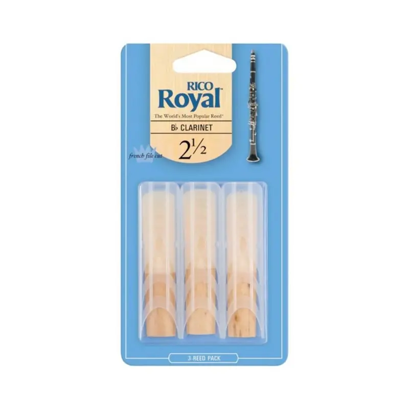 Rico Royal Clarinet Reeds 2.5 Strength – 3-Pack 1