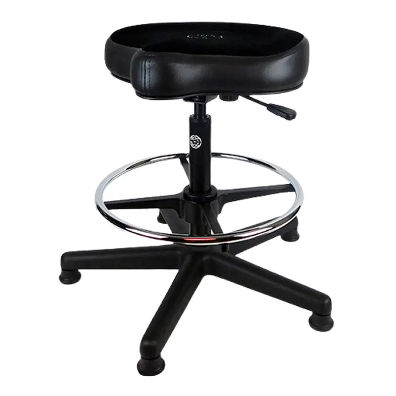 Roc-N-Soc Lunar Gas Lift Stool – Extended Height, Original Black Seat With Foot Ring 1