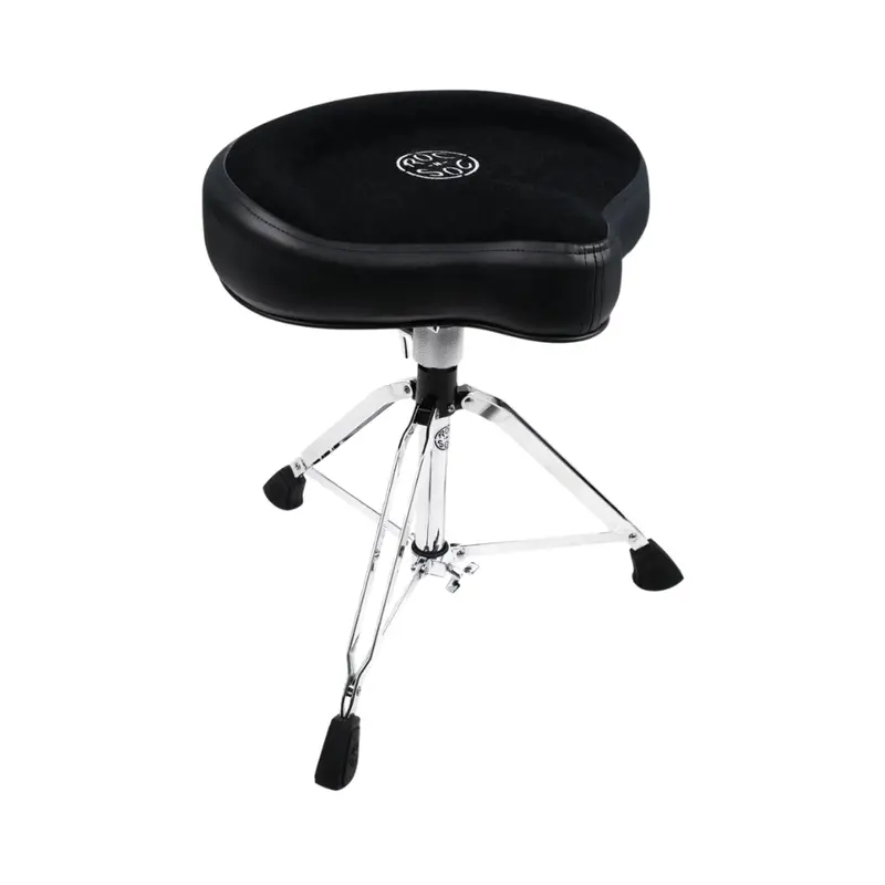 Roc-N-Soc Manual Short Spindle Drum Throne With Classic Flat Black Top 1