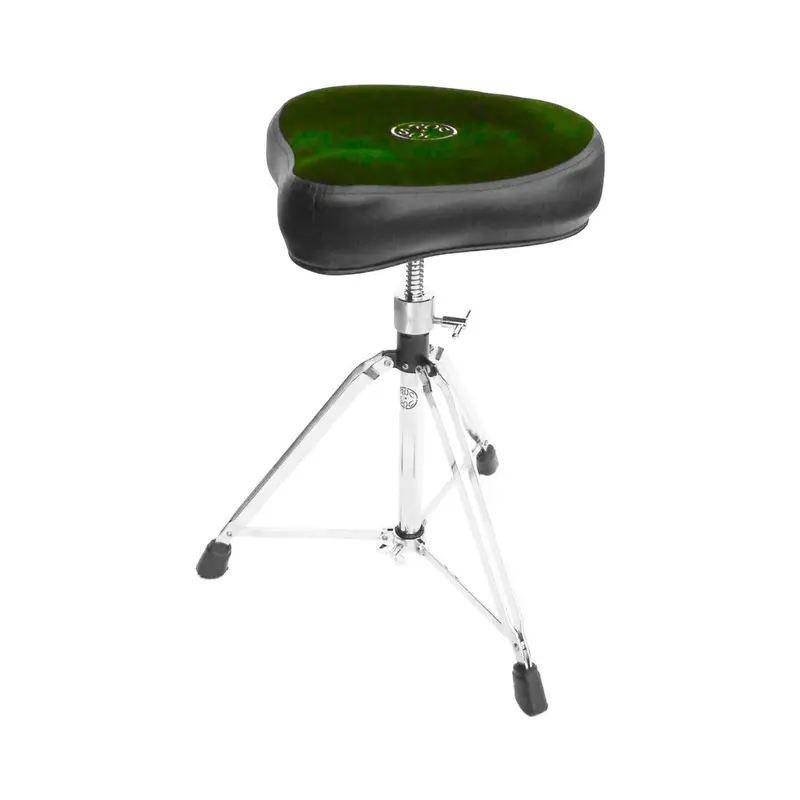Roc-N-Soc Manual Spindle Adjustable Stool – Original Green Round Seat Top 1