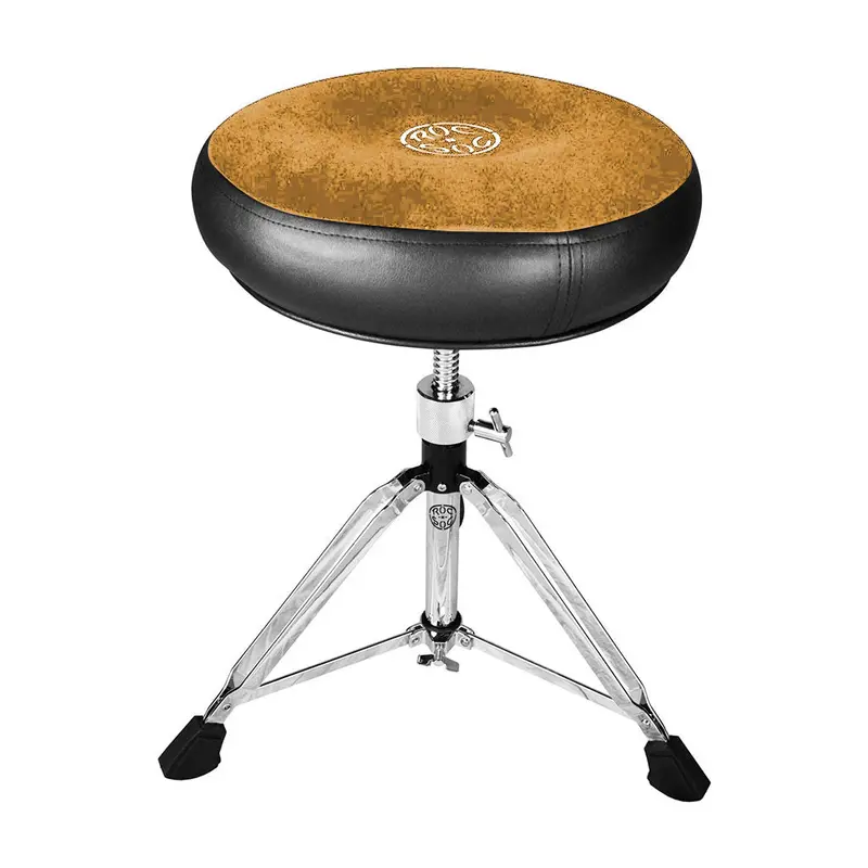 Roc-N-Soc Manual Spindle Stool – Round Tan Seat 1