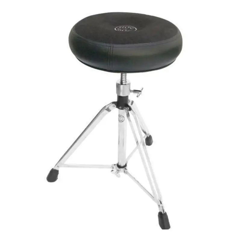 Roc-N-Soc Tall Manual Spindle Stool With Black Round Seat Top 1