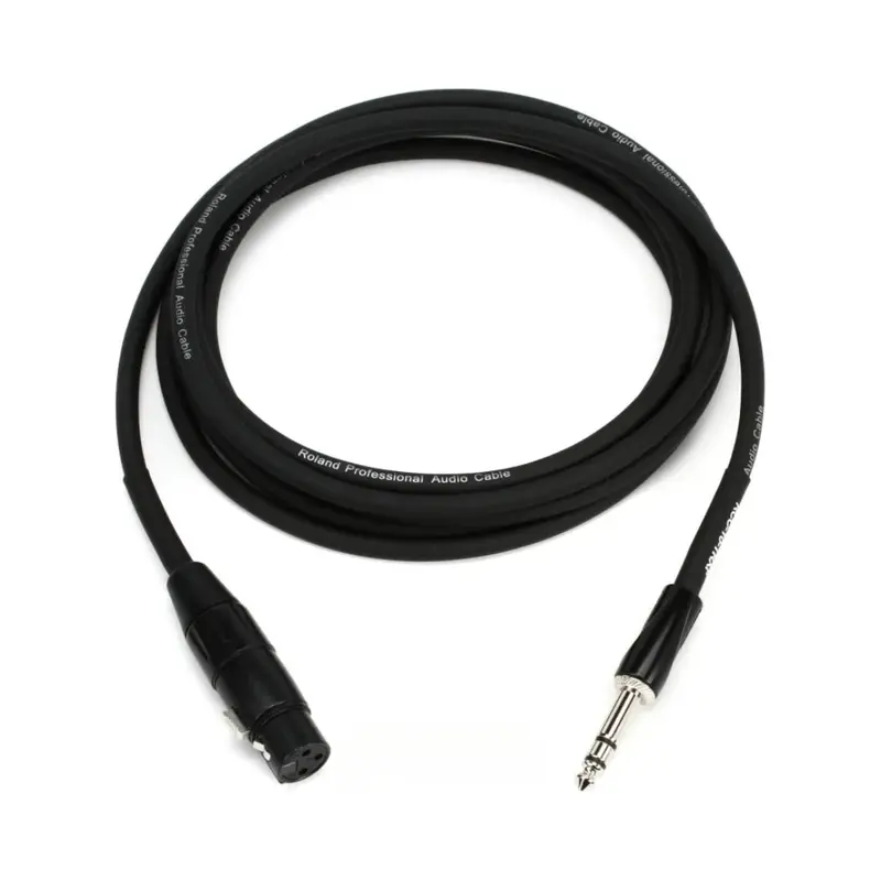 Roland Black Series Trs-To-Xlr Female Interconnect Cable – 10 Ft, Rcc-10-Trxf 1