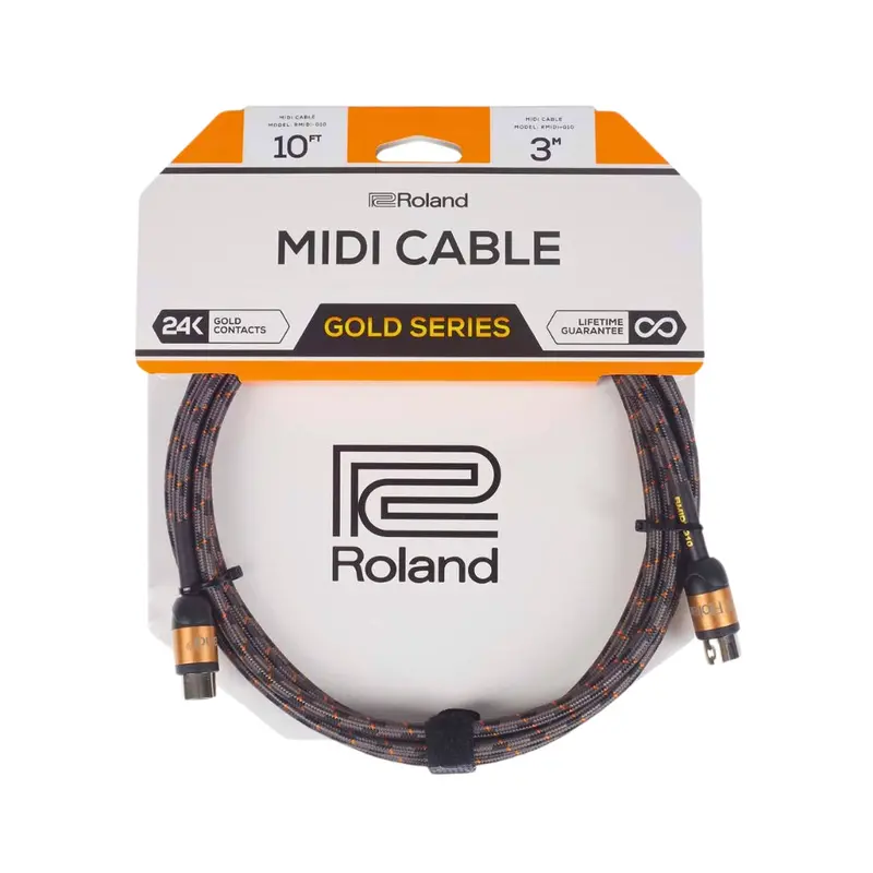 Roland Gold Series Rmidi-G10 Straight-To-Straight Midi Cable (10 Ft) 1